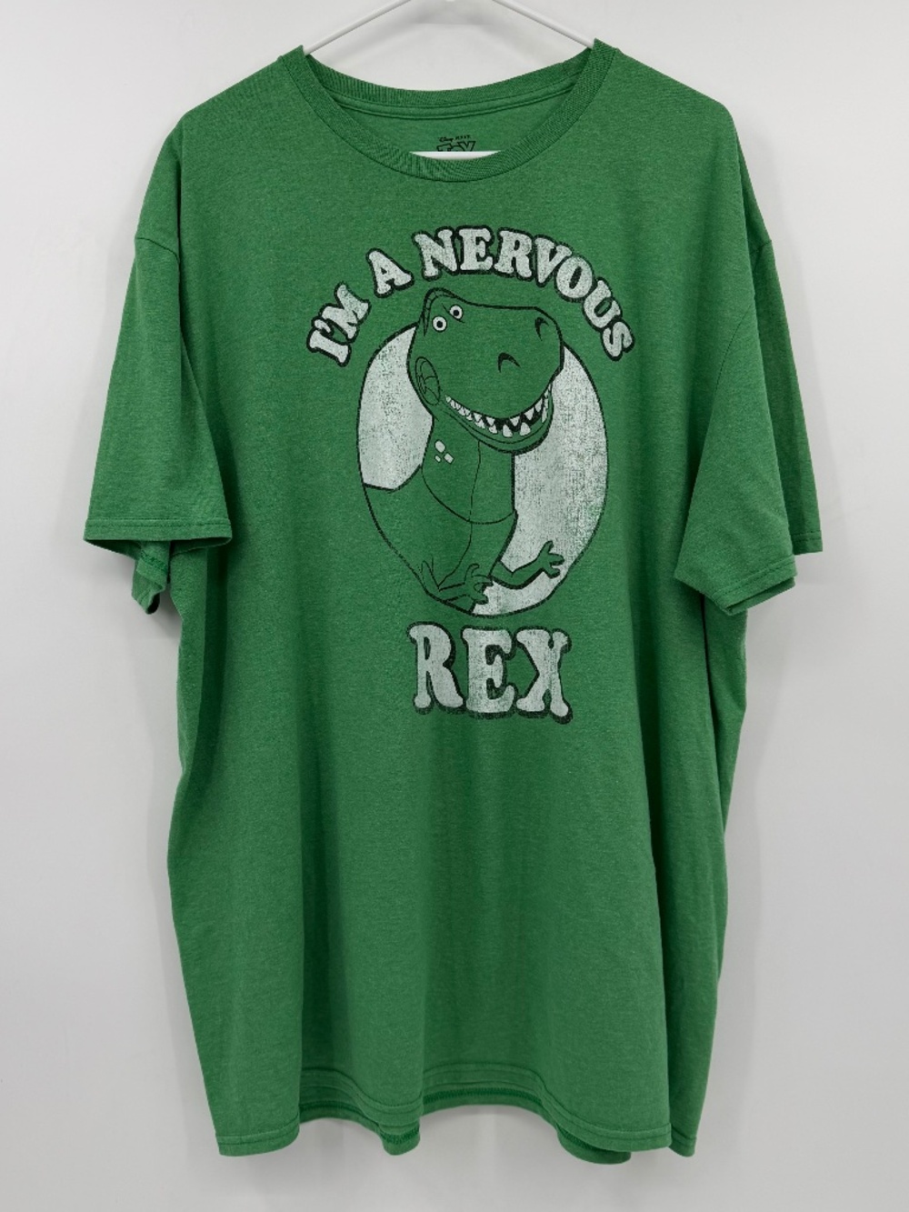 Disney Toy Story T Shirt Men 2XL Green Pixar Nervous Rex Short Sleeve Crew Neck